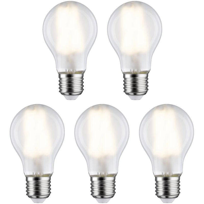 Paulmann 29090 Led Cee E (A - G) E27 Forme De Poire 7 W Blanc Chaud (Ø X H) 60 Mm X 106 Mm 5 Pc(S)