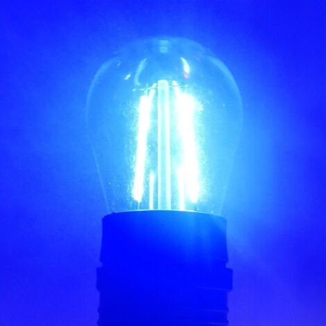 Ampoule filament Bleu E27 2W pour guirlande guinguette