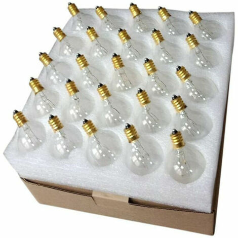Ampoule filament décorative G40 E12 7W IP44 étanche – Lumière blanche chaude pour éclairage extérieur – Lot de 25 ampoules - cour-7
