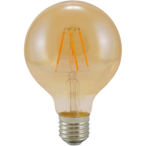 Ampoule filament G80 E27 2000K 350lm ambre vintage Polux