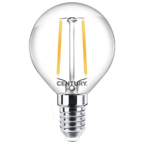 Ampoule Filament Led E14 2 W Ronde Blanc Chaud