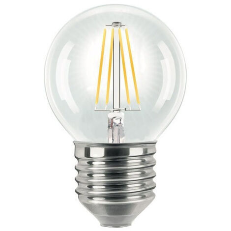 Ampoule Filament Led E27 4 W Ronde Blanc Chaud