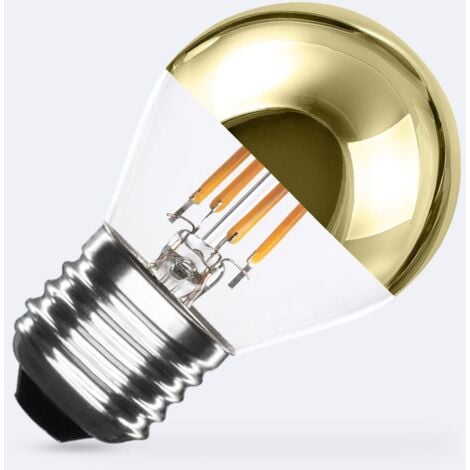 LEDKIA Ampoule Filament LED E27 4W 400 lm G45 Gold Reflect No Flicker 2200K Super chaud