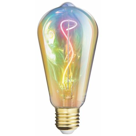 Ampoule Filament LED ST64 Licorne, culot E27, 1800 Kelvins , Blanc chaud