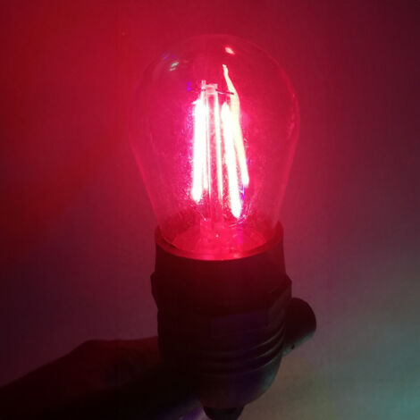 Ampoule filament Rouge E27 2W pour guirlande guinguette