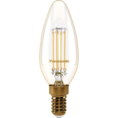 Ampoule flamme filament LED E14 4W 2000K Panasonic
