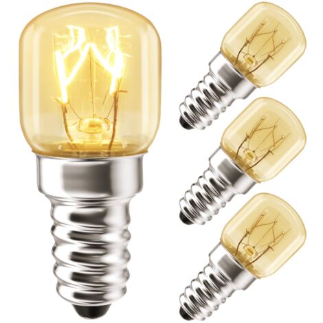 Ampoule four 25W E14 350 Degres, ampoule à incandescence blanc chaud 2700K, 230V, dimmable, ampoule frigo, four, four à micro-ondes, réfrigérateur et congélateurs 4 Unité