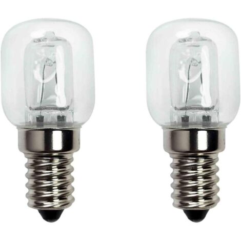 Ampoule Four 25W E14 - Lot de 2 - Verre Borosilicate - Résistance 500°C - Pour Four Micro-onde Frigo - 25x52mm