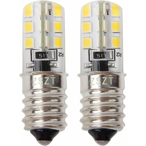 Ampoule frigo LED E14 2W (Equivalent à Halogène 10-25W) blanc chaud 3000K, 220-240V, imperméablem - Lot de 2