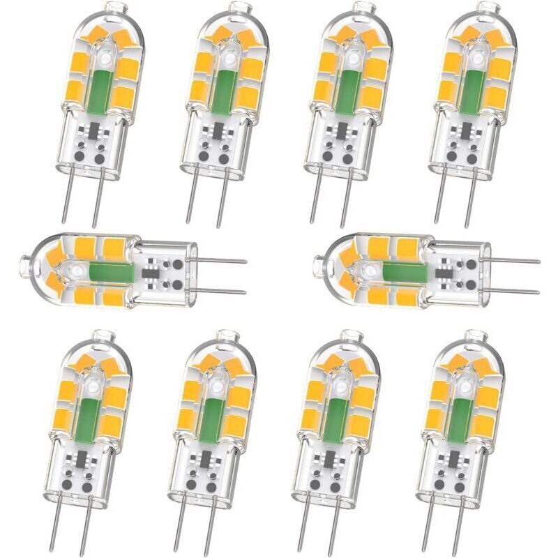 Ampoule G4, ampoule LED G4, 2 W, 200 lm, équivalent à une ampoule halogène G4 de 20 W, blanc chaud 3000 K, 12 V AC/DC, sans scintillement, non