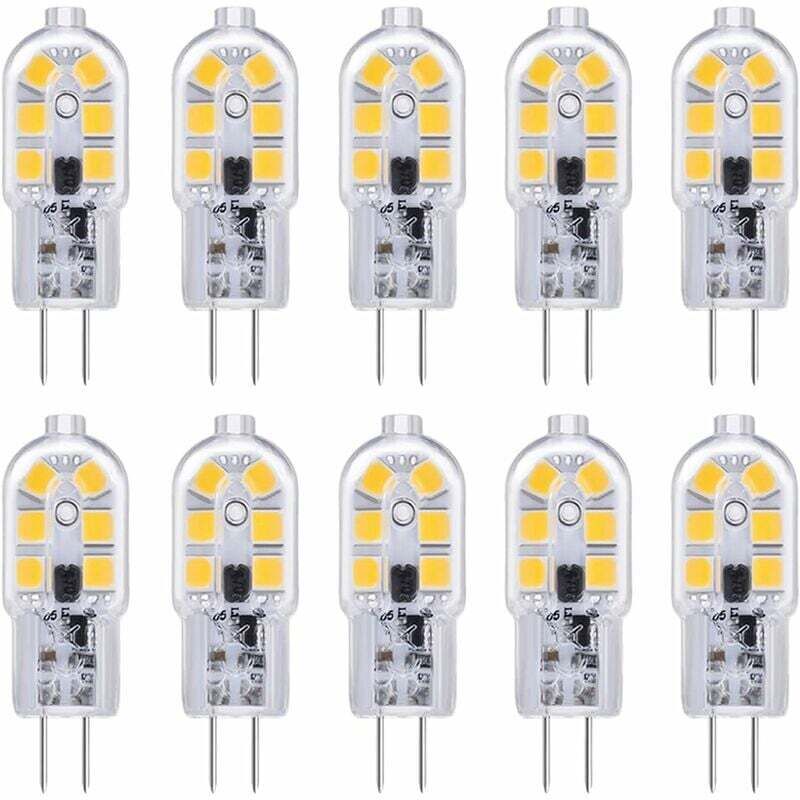 Vtizikl Ampoule G4 LED 12V 2W Blanc Froid 6000K, 200LM, Équivalent Halogène G4 Bi-pin 10W 20W, LED Lampe G4 12V AC/DC pour Camping Car/Hotte Cuisine,