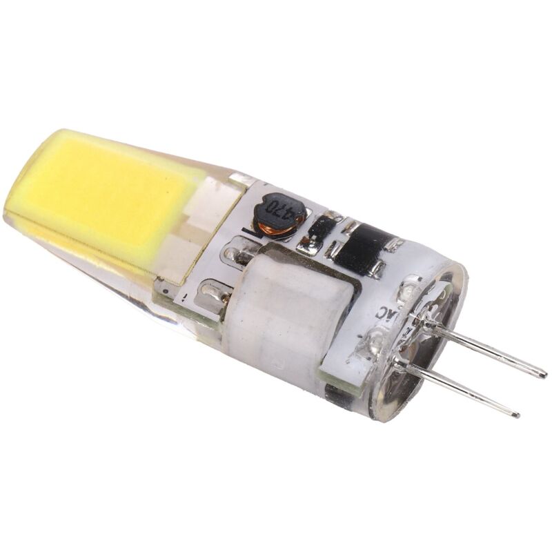 ampoule LED G4 COB 5W 600LM silicone pour lustres et plafonniers AC/DC 12V blanc froid