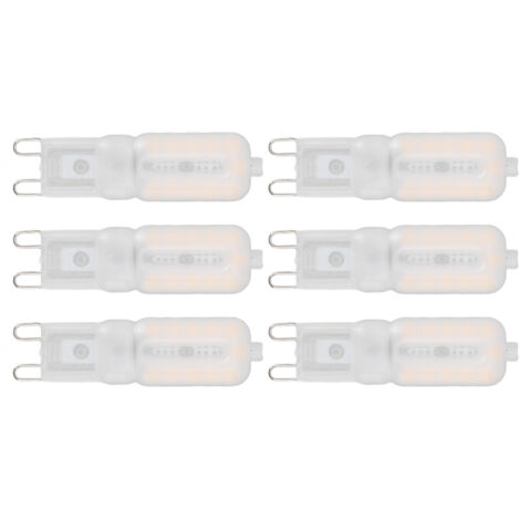 Ampoule G9 à intensité variable, Protection des yeux, économie d'énergie, 5W, 22 LED, petites ampoules pour plafonnier, lampe de bureau, 6 pièces, lumière chaude, 110V