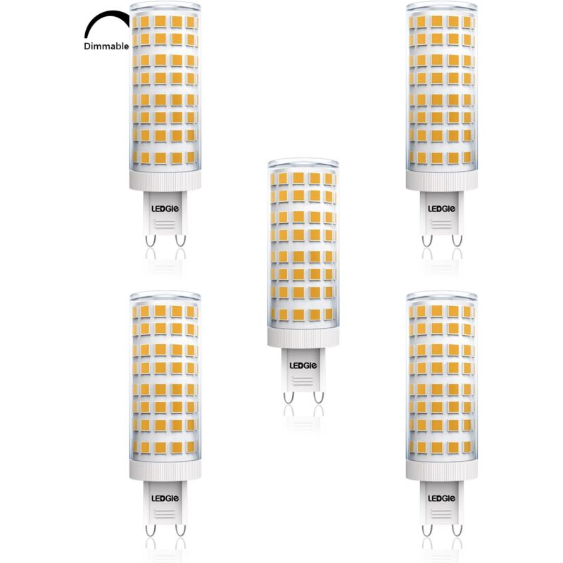 Ampoule G9, Ampoule LED avec Angle de Faisceau de 360°, AC 230V Ampoule G9 LED Pas de Scintillement, 10W Dimmable Ampoule LED Equivalent 100W