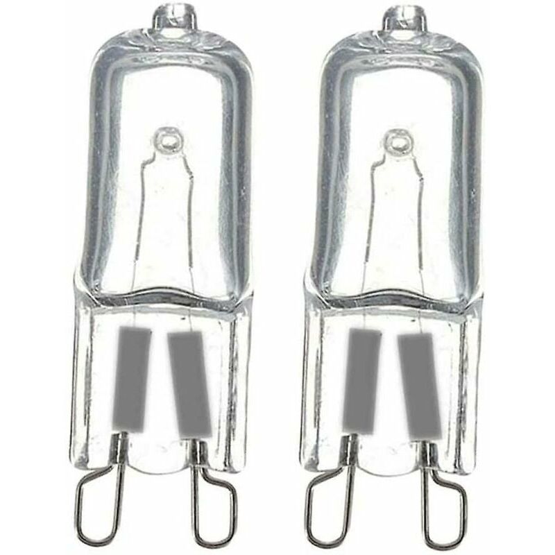 Ampoule halogène G9 40W 230V Ampoules de remplacement à base à 2 broches, intensité variable, (paquet de 2)[Classe énergétique c]