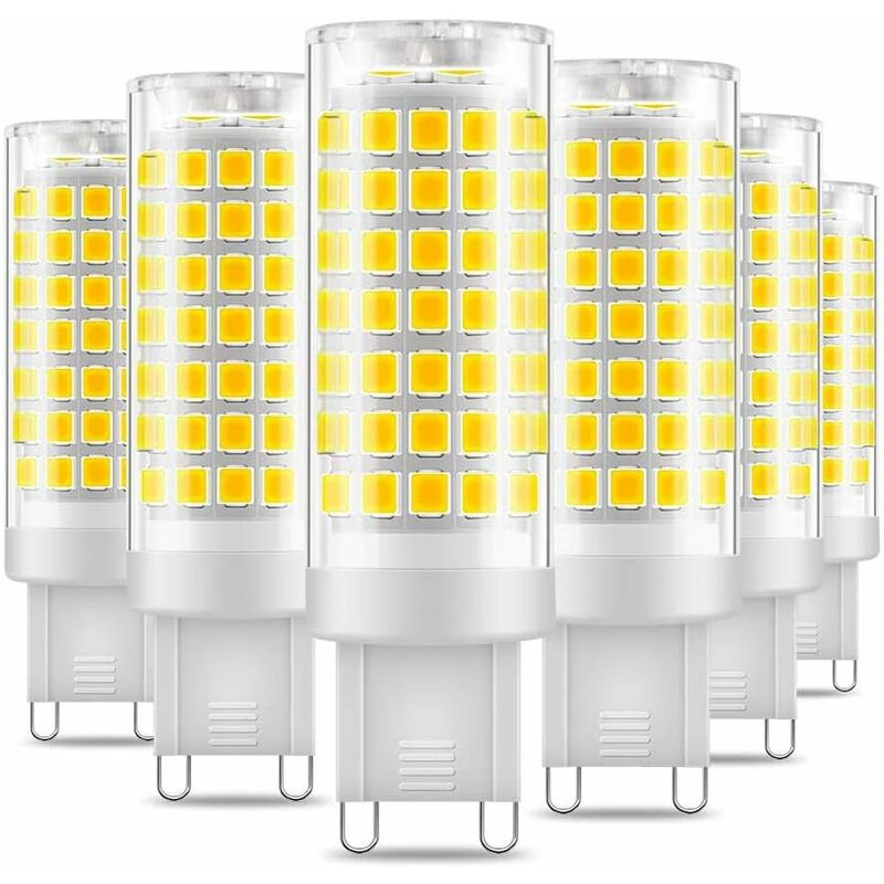 Ampoule G9 LED Blanc Froid 6000K 7W Lampes Equivalente 60W Halogène Lumière 650LM Économie d'énergie Sans Scintillement Culot G9 Standard AC 220-240V