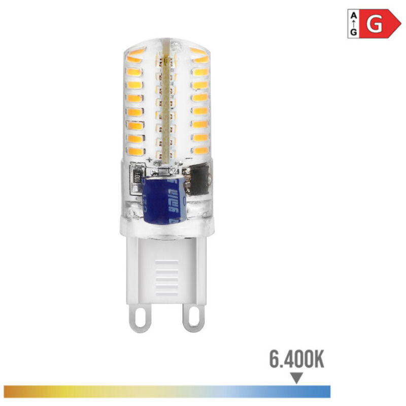 EDM - Ampoule led G9 Silicone 2,5W 170lm 6400K Lumière Froide Ø1,6x5cm