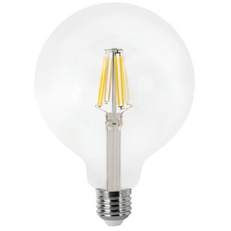 Ampoule globe à filament LED E27 G125 (8 W 6400 K 800 lm) IP20 Ø 12 x 15,5 cm transparente