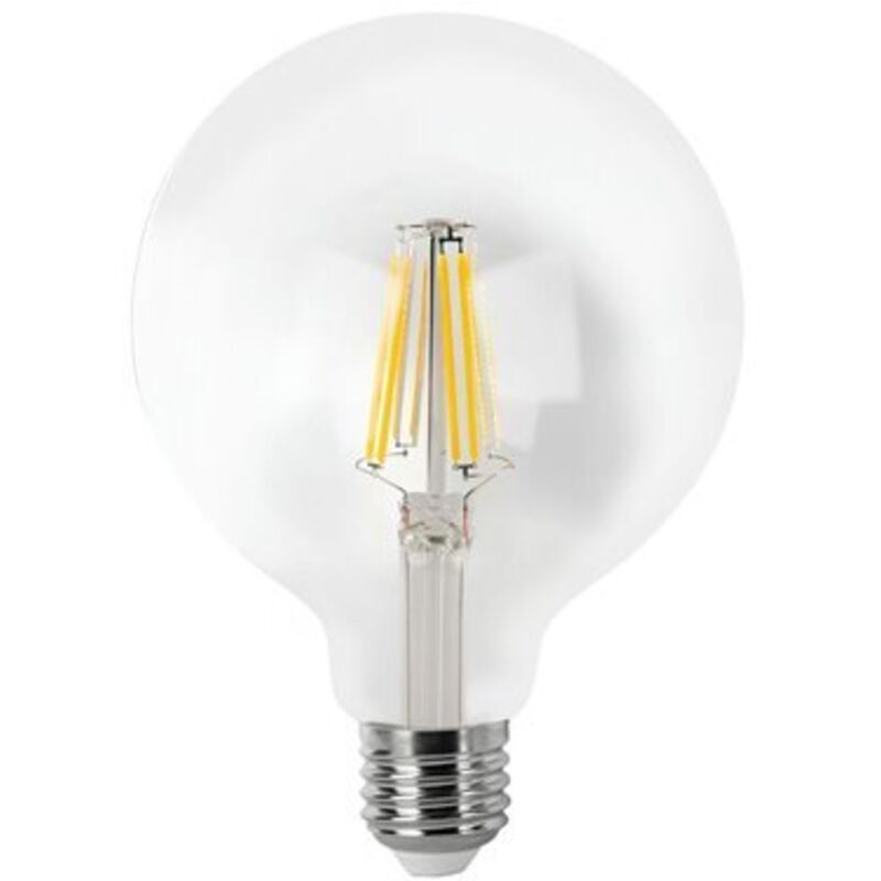 Ampoule globe à filament LED E27 G95 (12W 2700K 1200lm) IP20 Ø9,5x12,5cm transparente