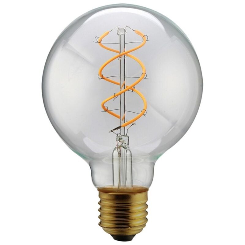 Ampoule globe led transparente à filament spiralé 5W 2200K G125