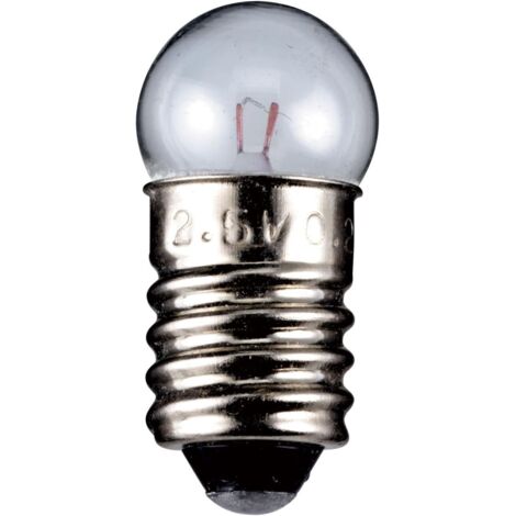Ampoule Globulaire E10 - Lot de 5 - Verre - 3,5V 0,7W - Éclairage Décoratif