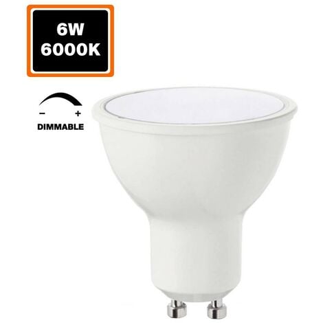 EUROPALAMP Ampoule GU10 6W Dimmable Blanc Froid 6000k Haute Luminosité