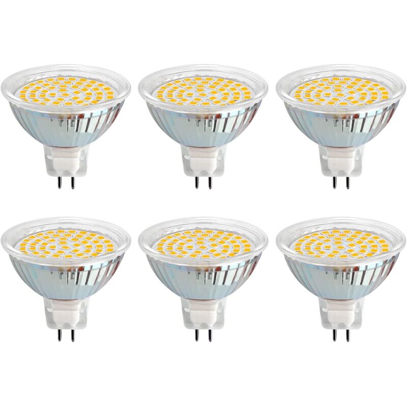 Beijiyi - Ampoule GU5.3 led 12V 3W Blanc Chaud 6000K, Ø50mm, Équivalent GU5.3 30W , 300LM, ac/dc 12V MR16 GU5.3 Spot led Encastrable pour Jardin
