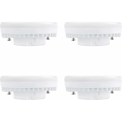 Ampoule GX53 LED 9W, Blanc Froid 6000K, 120°, Équivalent Lampe CFL GX53 15W-18W, 900LM, Non-dimmable, Spot LED Encastrable pour Meuble Cuisine/Plafond/Armoire, lot de 4