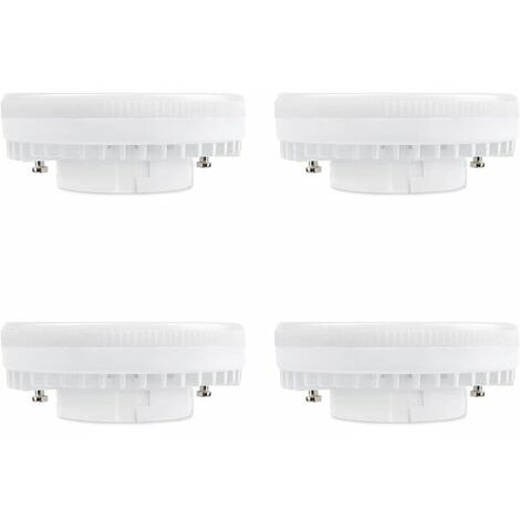 Ampoule GX53 LED 9W, Blanc Froid 6000K, 120°, Équivalent Lampe CFL GX53 15W-18W, 900LM, Non-dimmable, Spot LED Encastrable pour Meuble Cuisine/Plafond/Armoire, lot de 4