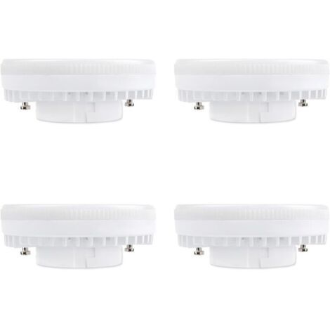Ampoule GX53 LED 9W, Blanc Froid 6000K, 120°, Équivalent Lampe CFL GX53 15W-18W, 900LM, Non-dimmable, Spot LED Encastrable pour Meuble Cuisine/Plafond/Armoire, lot de 4