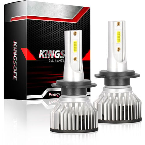 Ampoule H1 LED, 6000K Phares pour Voiture et Moto, Ampoules Auto de Rechange pour Lampes Halogènes et Kit Xenon, 2 Ampoules