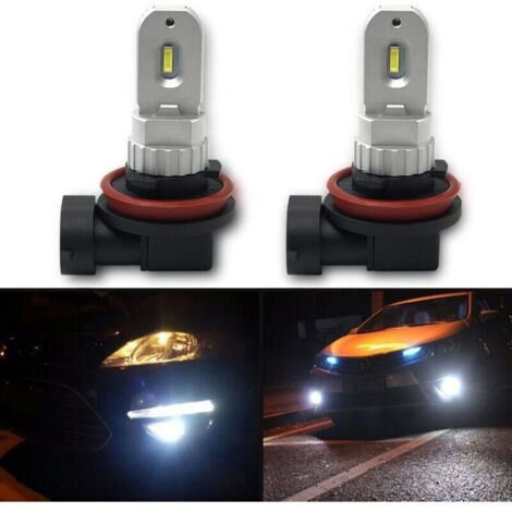 Ampoule H11 h8 H9 H16 LED Feux d'antibrouillard, Pur Blanc 6000K, Erreur Free ODB 12W 1200lm LED Feux de Jour pour vehicule