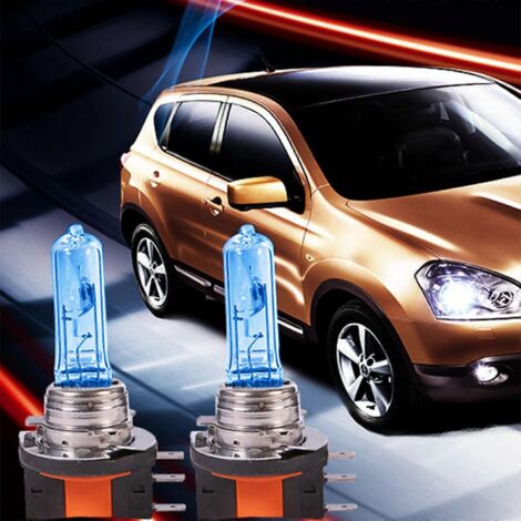 Ampoule H15 12V 15/55W blanc, lampe halogène quartz pour phare auto, éclairage puissant et fiable, remplacement direct.