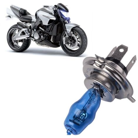 Ampoule H4 60/55W 6000K HOD Xtrem - lampe performante pour MOTO - 12V