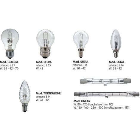 Ampoule halogène 120W – Culot E27 – 2000 heures – Lumière chaude 3000K – 117 mm – Économie d'énergie – Leuci