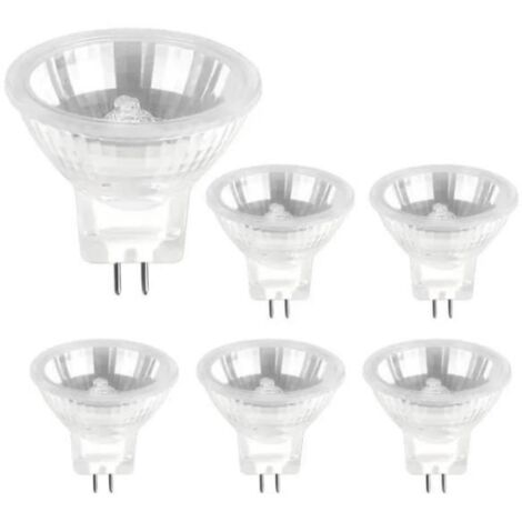 Ampoule Halogene 12V 20W GU4 Dimmable, 250lm Blanc Chaud 2700k, Spot Halogene GU4 pour Armoires, Éclairage Paysager, pack de 6