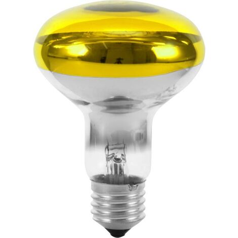Ampoule halogène E27 60W R80 jaune – Pour éclairage intérieur – 230V – 1 pièce – Omnilux
