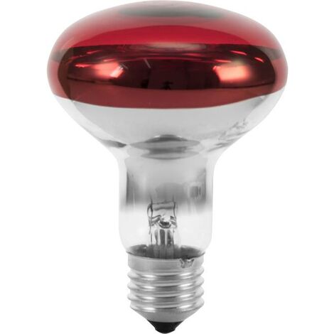 Ampoule halogène E27 réflecteur 60 W rouge – Éclairage décoratif pour effets lumineux – 230 V – Durée de vie 1000 h – Omnilux - S227702