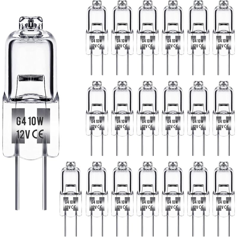 Galozzoit - Ampoule Halogene G4 12V 10W, Ampoule G4, Ampoule Halogène Dimmable G4, 2800K blanc chaud,Pas de Scintillement, Base G4 BI-pin Capsule