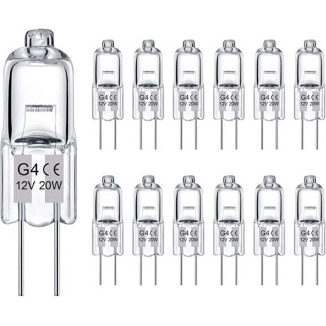 Ampoule Halogène G4 (20 Pièces) Ampoule G4 12v 20w Ampoules Halogènes Dimmable Blanc Chaud 160lm, 2 Broches Ampoule Halogene Pour,Paysage éclairage
