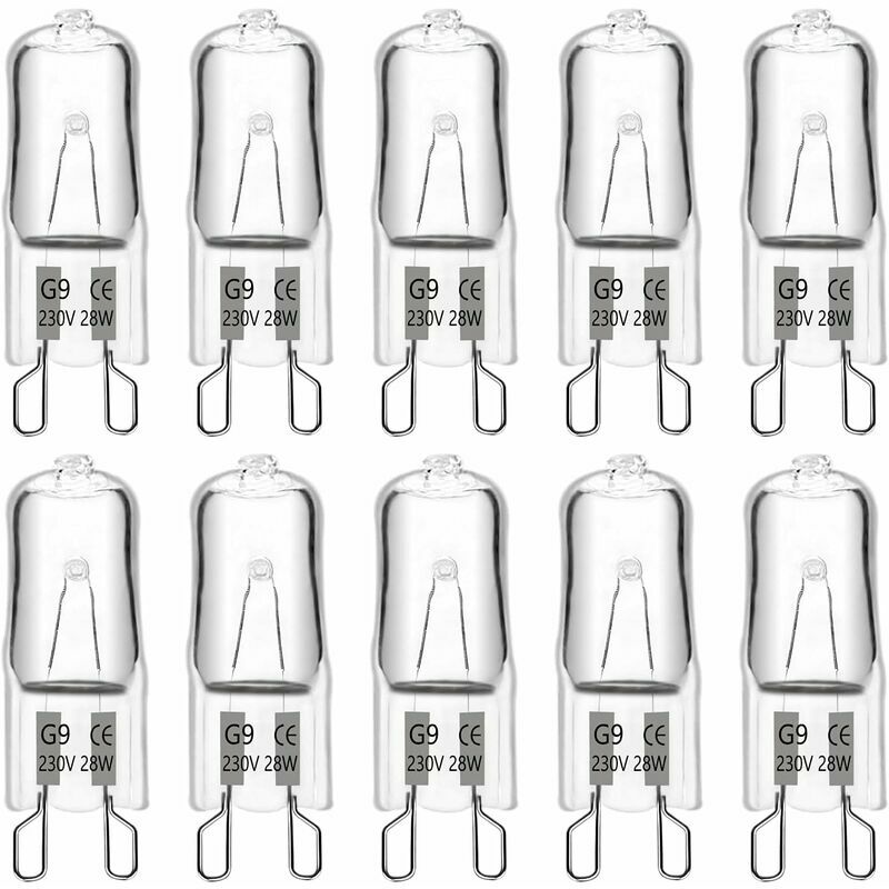 Trimec - Ampoule Halogene G9 28W 230V, 370LM 2700K Blanc Chaud Dimmable, G9 Ampoules Capsule, pour Lustres, Lampes de Paysage, Appliques Murales,