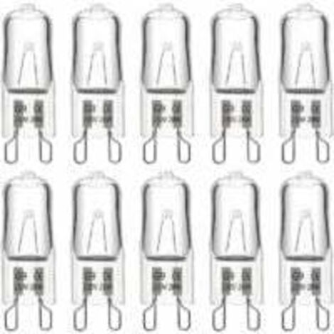 Ampoule Halogene G9 28W 230V. 370LM 2700K Blanc Chaud Dimmable. G9 Ampoules Capsule. pour Lustres. Lampes de Paysage. Appliques Murales. Éclairage d'armoire. Lot de 10