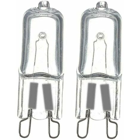 ALOVEZ Ampoule halogène G9 40W 230V Ampoules de remplacement à base à 2 broches, intensité variable, (paquet de 2)Classe énergétique C：