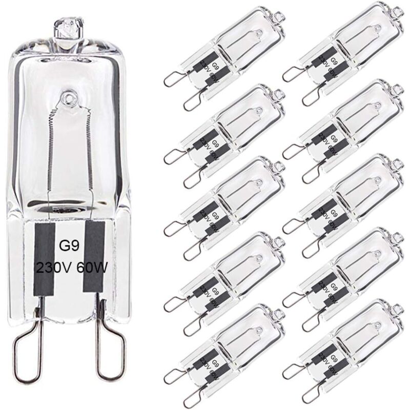 Galozzoit - Ampoule Halogène G9 60W Blanc Chaud 2800K 680LM 230V Dimmable Halogène Capsule Ampoule Filament Lot de 10