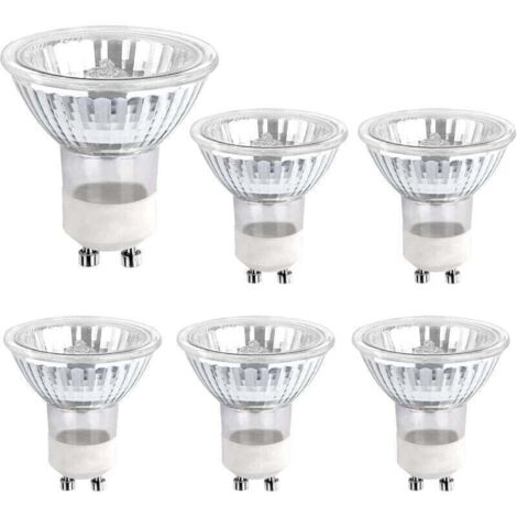 Ampoule Halogene GU10 35W 230V, 380lm Blanc Chaud 2700K, Dimmable Ampoule Spot Halogene, pour Lumière d'armoire, Lumières d'exposition, pack de 6