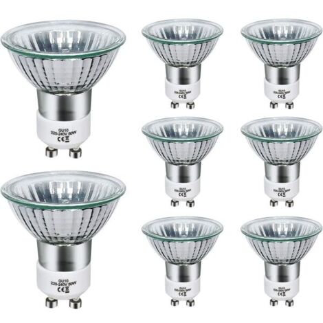 Ampoule halogène GU10, 50 W, 220 V, 2 broches, 2800 K.