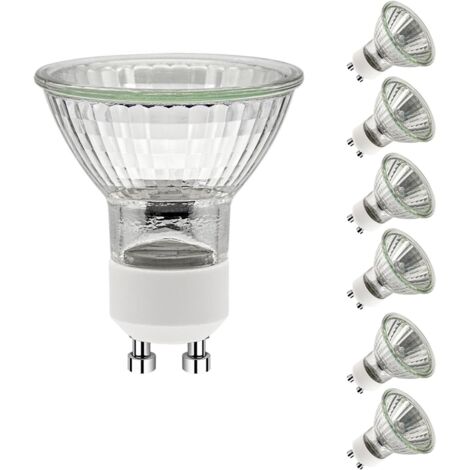 Ampoule Halogène GU10 - Lot de 6 - 35W 230V - Dimmable Blanc Chaud 2700K - Intérieur Maison Bureau