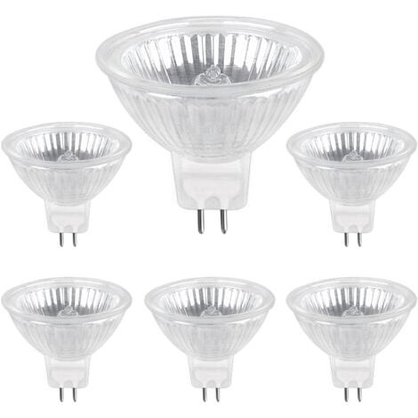AIMOONSA Ampoule Halogene GU5.3 35W 12V, 400lm Blanc Chaud 2700K Dimmable, Ampoule Spot Halogène MR16, pack de 6