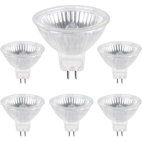 Ampoule Halogene GU5.3 35W 12V, 400lm Blanc Chaud 2700K Dimmable, Ampoule Spot Halogène MR16, pack de 6