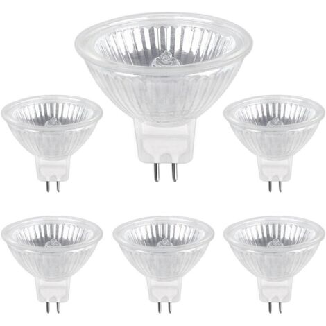 Ampoule Halogene GU5.3 35W 12V, 400lm Blanc Chaud 2700K Dimmable, Ampoule Spot Halogène MR16, pack de 6